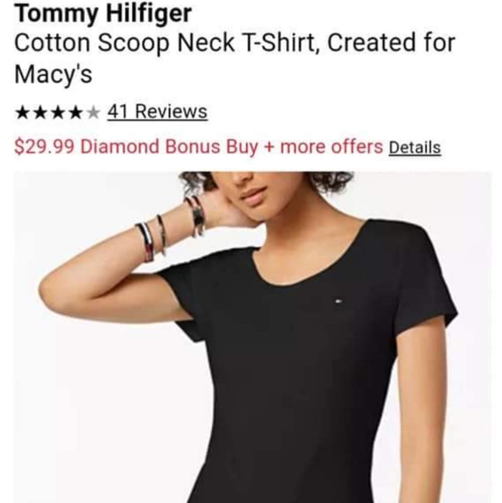 Tommy Hilfiger Scoop Neck Tee